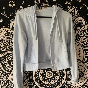 Garage Babyblue Cropped Zipup